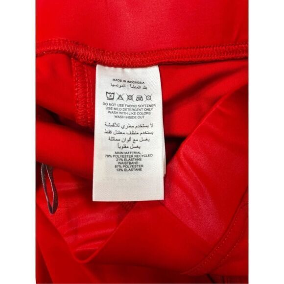 Adidas x Stella McCartney Red Crop Leggings Logos Climalite Size Extra Small EUC - Picture 9 of 11